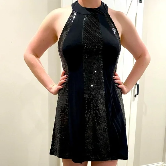 LaRok | Dresses | Sexy Short Black Sequin Cocktail Dress